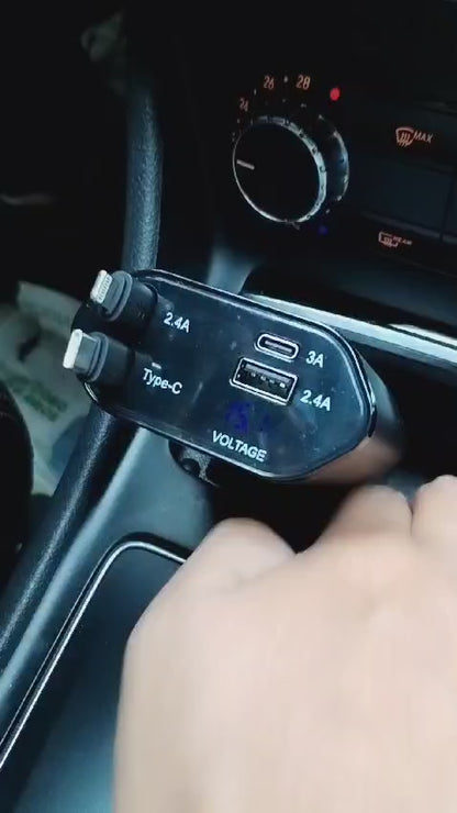 Cargador de auto 4 en 1